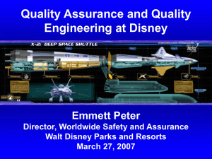 Quality Assurance and Quality Engineering at Disney Emmett Peter