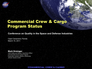 Commercial Crew &amp; Cargo Program Status Cape Canaveral, Florida