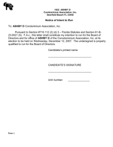 Notice of Intent to Run  ASHBY D