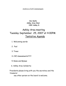 Ashby Area meeting Tuesday September  25, 2007 at 4:00PM