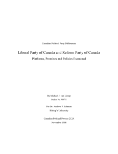 Liberal Party of Canada and Reform Party of Canada