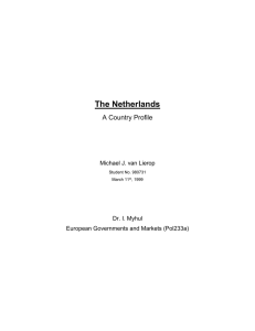 The Netherlands  A Country Profile Michael J. van Lierop