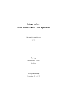 Labour North American Free Trade Agreement  Michael J. van Lierop