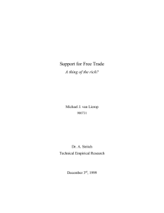 Support for Free Trade A thing of the rich?