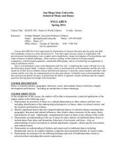 SYLLABUS San Diego State University School of Music and Dance Spring 2014