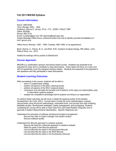 Fall 2013 MIS306 Syllabus  Course Information