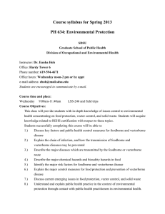 Course syllabus for Spring 2013 PH 634: Environmental Protection