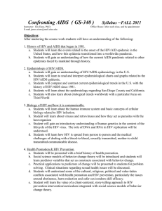 Confronting AIDS  ( GS-340 ) – Syllabus FALL 2011