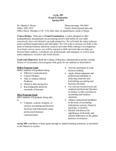 Acctg. 505 Fraud Examination Spring 2015