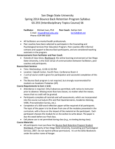 San Diego State University Spring 2014 Bounce Back Retention Program Syllabus