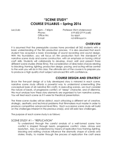 “SCENE STUDY” COURSE SYLLABUS – Spring 2016 OVERVIEW