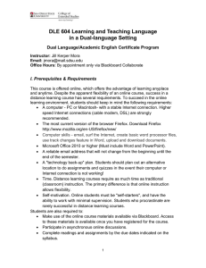 DLE 604 Learning and Teaching Language in a Dual-language Setting
