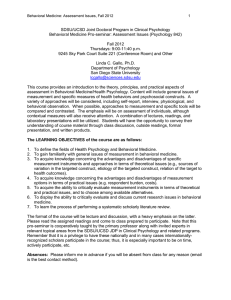 SDSU/UCSD Joint Doctoral Program in Clinical Psychology