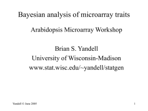 Bayesian analysis of microarray traits