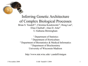Inferring Genetic Architecture of Complex Biological Processes