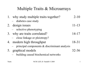 Multiple Traits &amp; Microarrays