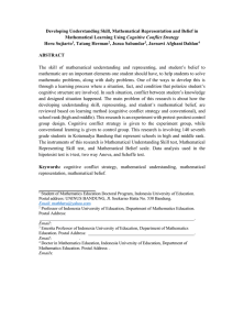 Cognitive Conflict & Math Learning: Understanding, Representation, Belief