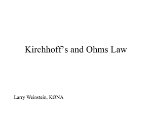 Kirchhoff`s and Ohms Law