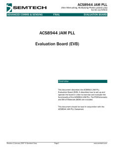 ACS8944 JAM PLL Evaluation Board (EVB)