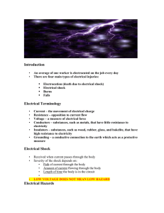 Introduction Electrical Terminology Electrical Shock Electrical Hazards