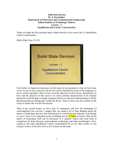 Solid State Devices - Indian Institute of Technology Madras