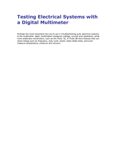 Testing Electrical Systems with a Digital Multimeter