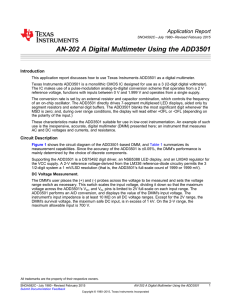 AN-202 A Digital Multimeter Using the ADD3501