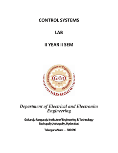 Control Systems Lab