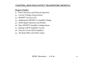 CHAPTER 5 MOS FIELD-EFFECT TRANSISTORS (MOSFETs)