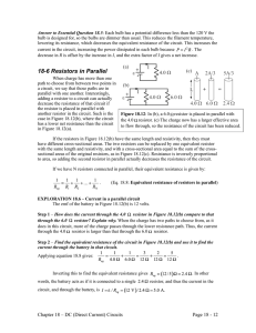 18-6 Resistors in Parallel