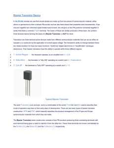 Bipolar Transistor Basics