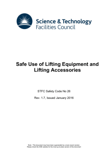 Safe Use of Lifting Equipment and Lifting Accessories