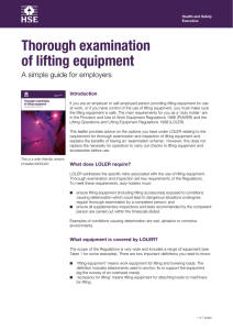 INDG422 - Thorough examination of lifting equipment
