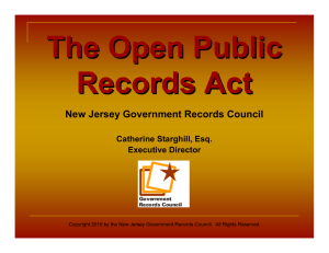 OPRA Requests - State of New Jersey