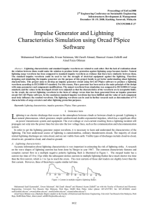 Impulse Generator and Lightning Characteristics Simulation using