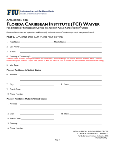 FCI Application - Kimberly Green Latin American and Caribbean