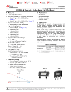 DRV5053-Q1 Digital-Switch Hall Effect Sensor (Rev. A)