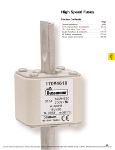 Cooper Bussmann High Speed Fuses