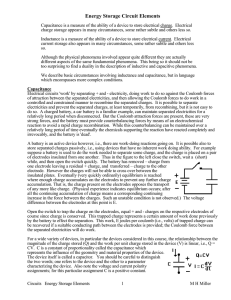 Energy Storage Circuit Elements