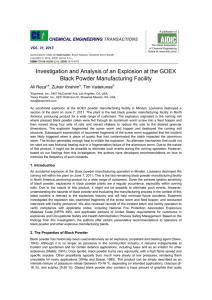 Investigation and Analysis of an Explosion at the GOEX Black