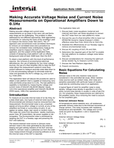 AN1560: Making Accurate Voltage Noise and Current Noise