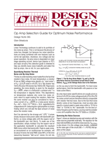 Op Amp Selection Guide for Optimum Noise Performance