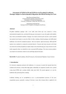 Assessment of Ni/Pd/Au-Pd and Ni/Pd/Au-Ag Pre