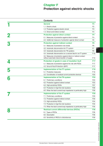 Protection against electric shocks