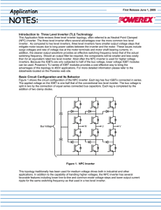 Introduction to Three Level Inverter (TLI)