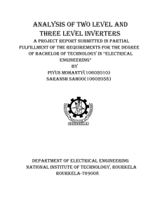 analysis of two level and three level inverters - ethesis