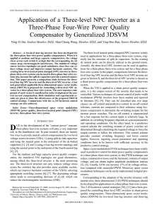 Application of a Three-level NPC Inverter as a Three