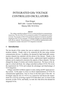 INTEGRATED GHz VOLTAGE CONTROLLED OSCILLATORS