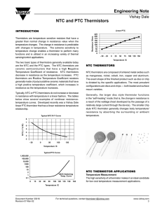 NTC and PTC Thermistors