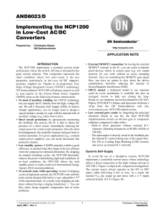 AND8023/D Implementing the NCP1200 in Low